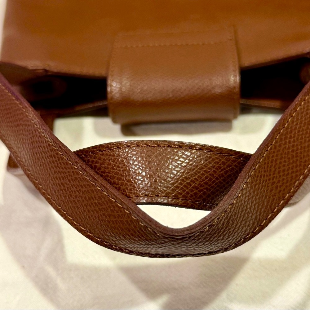 Spectacular Vintage MCM Shoulder Bag In Rich Brown Leather With Gold Hardware - Picture 12 of 12